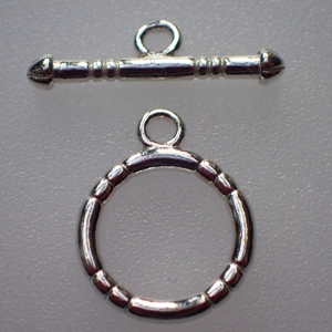 925 Silver 10mm Detail Toggle Clasp